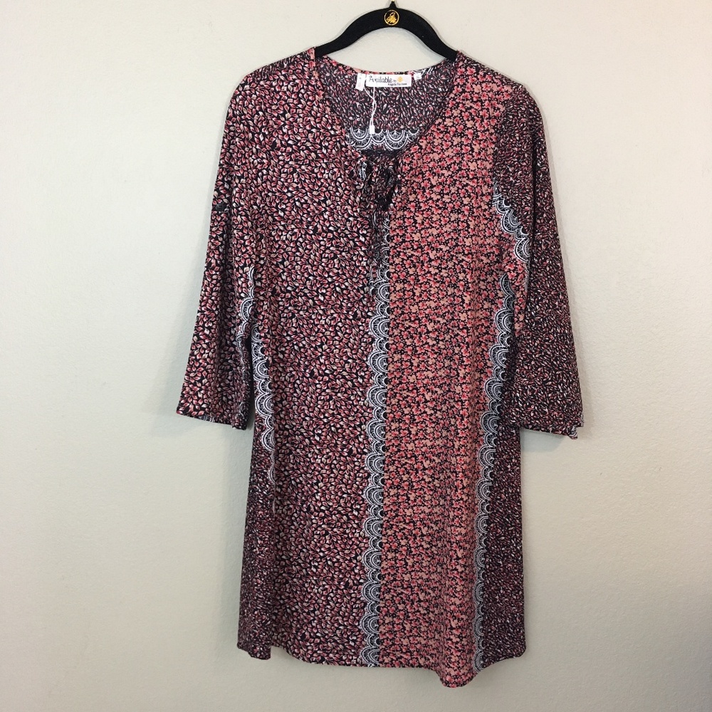 Available by Angela Fashion Boho Tunic Top, Small